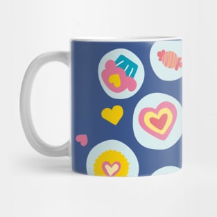 Blue circles sweet love Mug